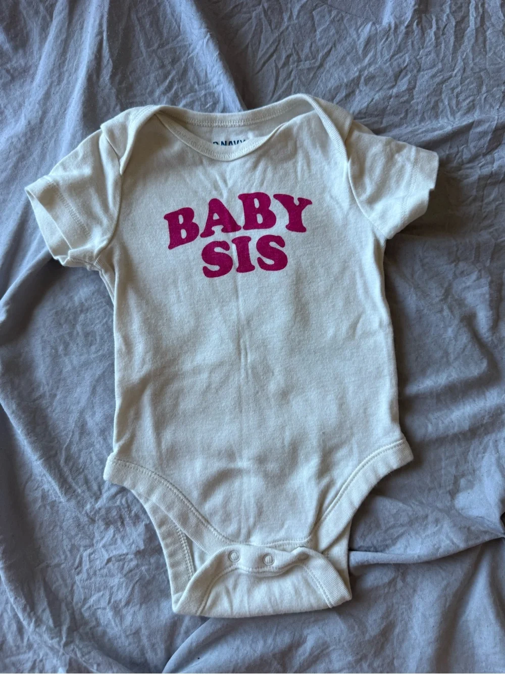 Old Navy White Baby Bodysuit with Pink